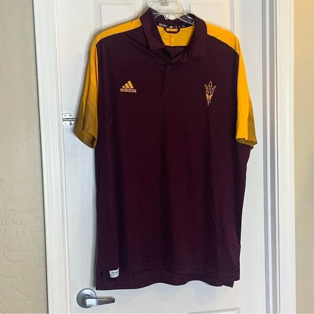 ASU Arizona State University Sun Devils Adidas Polo Shirt Size 3XL